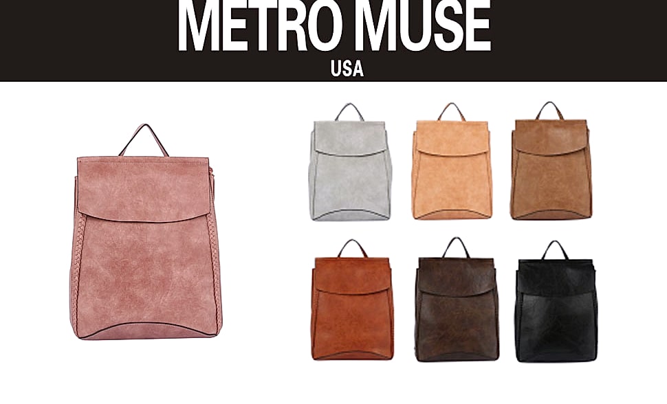 Handbag Republic Convertible Vegan Leather Backpack Travel — feature highlights