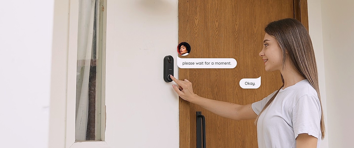 Reolink Video Doorbell WiFi Camera 2K Wired Security — scale reference