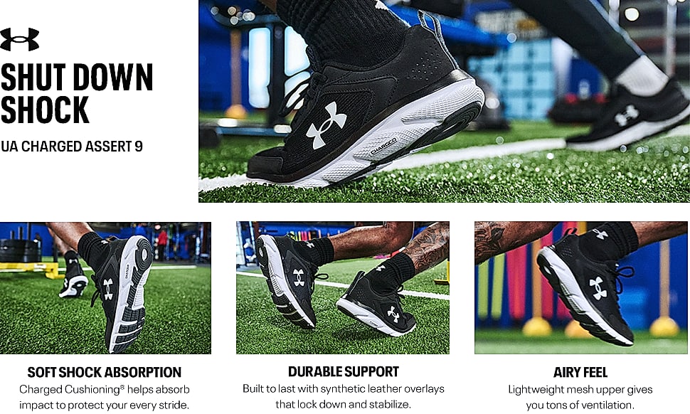 Under Armour Men's Charged Assert 9 Running Shoe — package contents