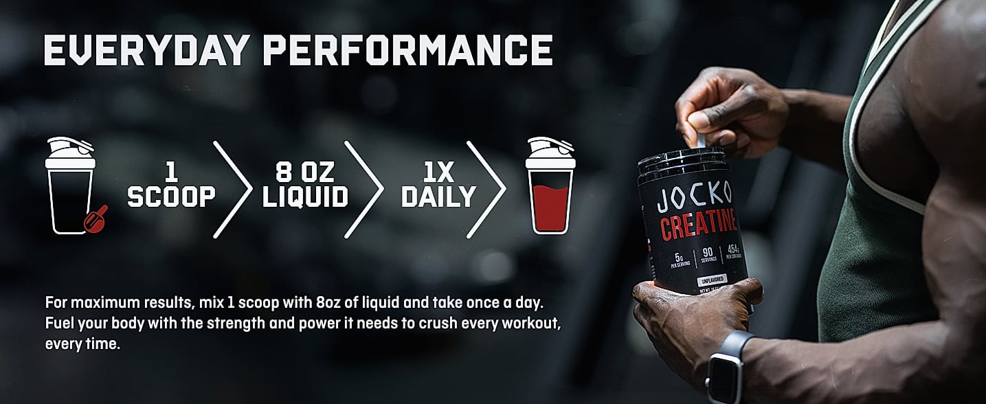 Jocko Fuel Creatine Monohydrate Powder, 450g — close-up details