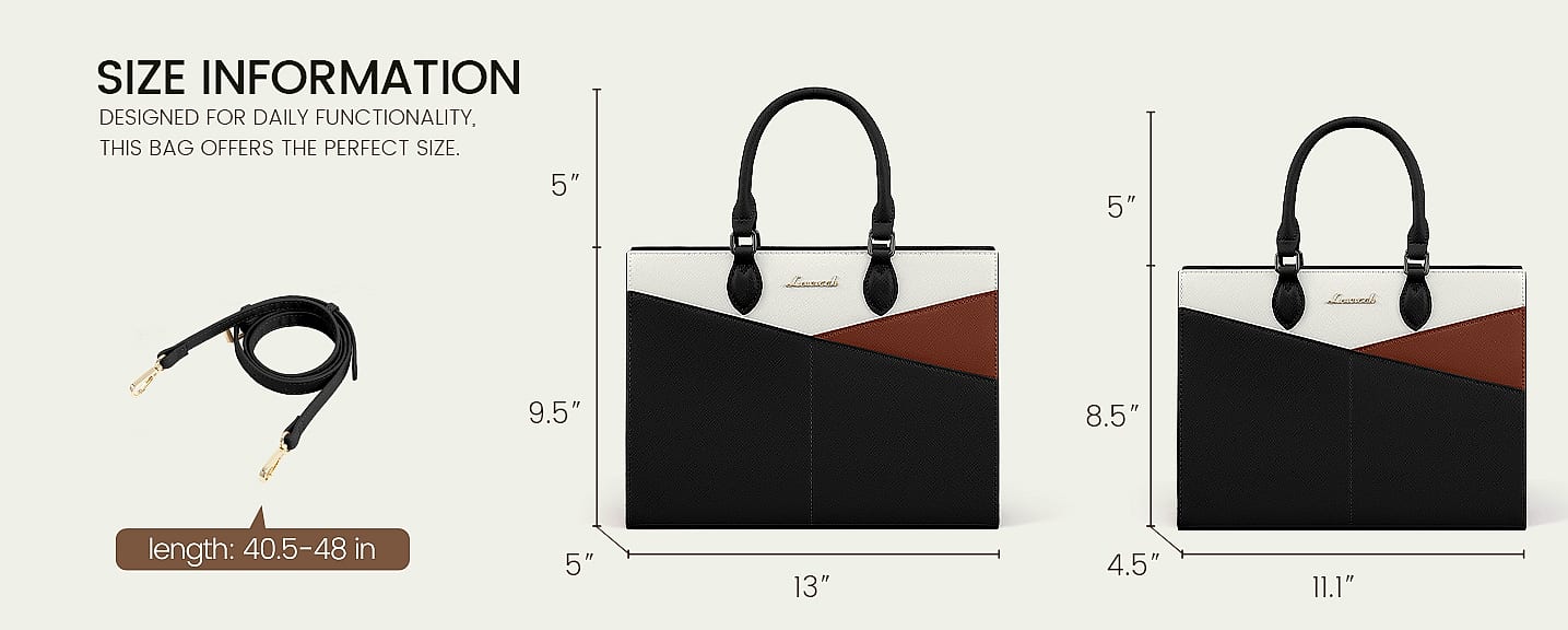 LOVEVOOK Satchel Handbag Leather Crossbody Tote with Top — feature highlights