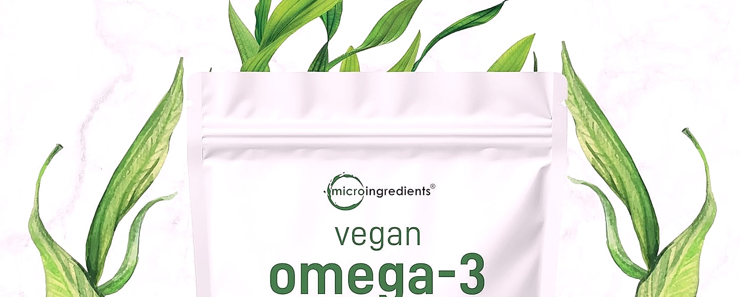 Micro Ingredients Vegan Omega 3 Algae Oil, 240 Softgels — assembled view
