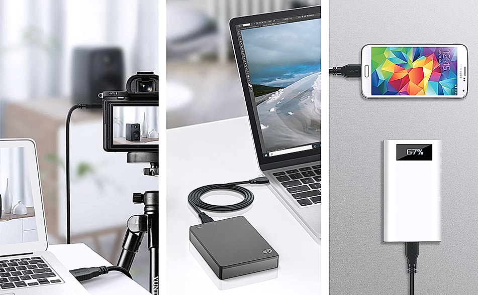 ITD ITANDA USB 3.0 Micro Cable 3.3FT for External Hard — assembled view