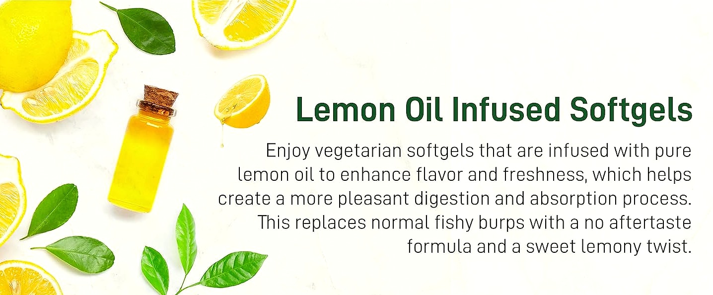 Micro Ingredients Vegan Omega 3 Algae Oil, 240 Softgels — side view