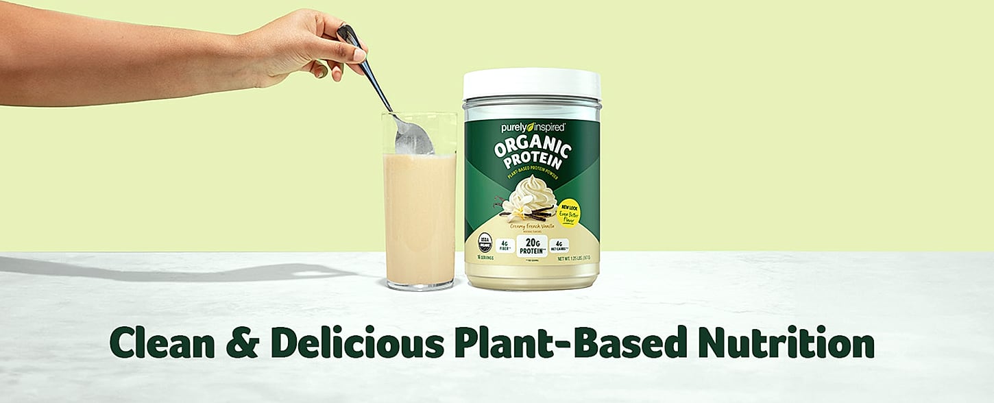 Purely Inspired Plant-Based Protein Powder Creamy French — package contents