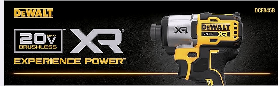 DeWalt DCF845B 20V MAX XR Brushless Impact Driver — package contents