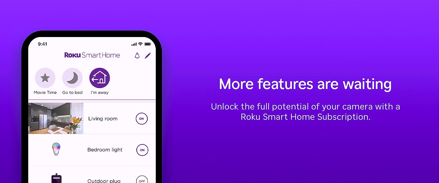 Roku Indoor Camera 2-Pack Wired Home Security with 1080p — size comparison