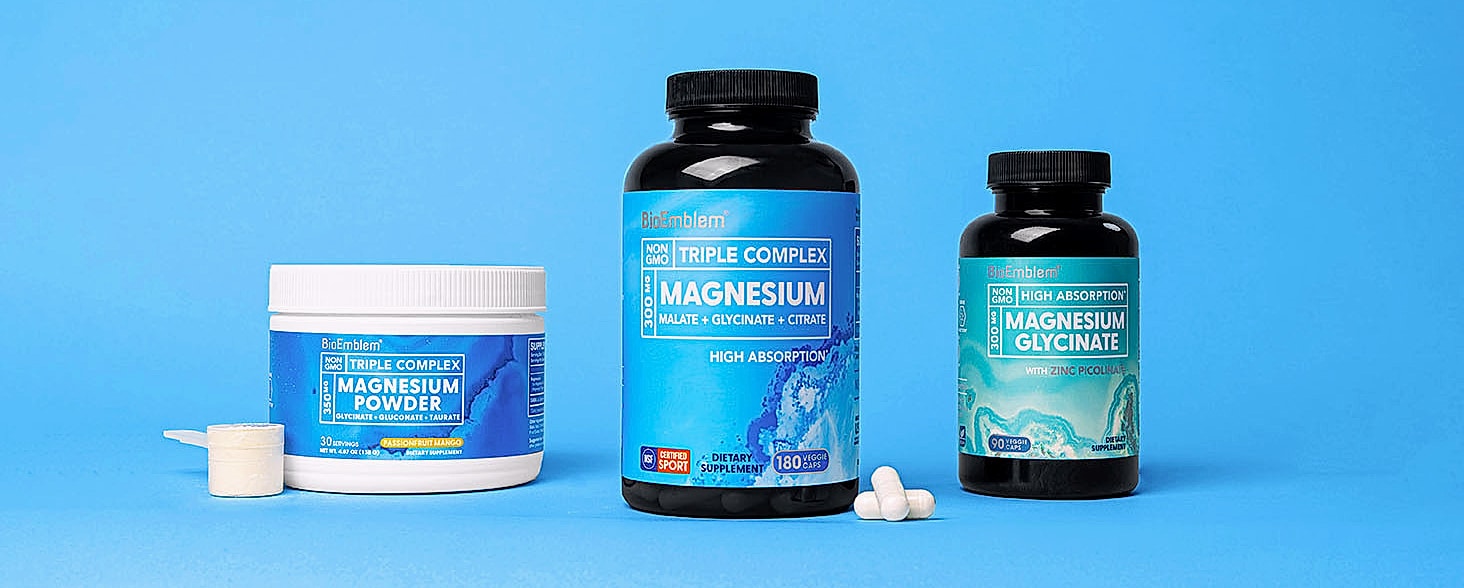 BioEmblem Triple Magnesium Complex 300mg Supplement — parts overview