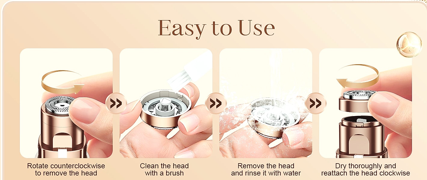 Bissuuy 2-in-1 Eyebrow Trimmer and Face Shaver for Women — scale reference