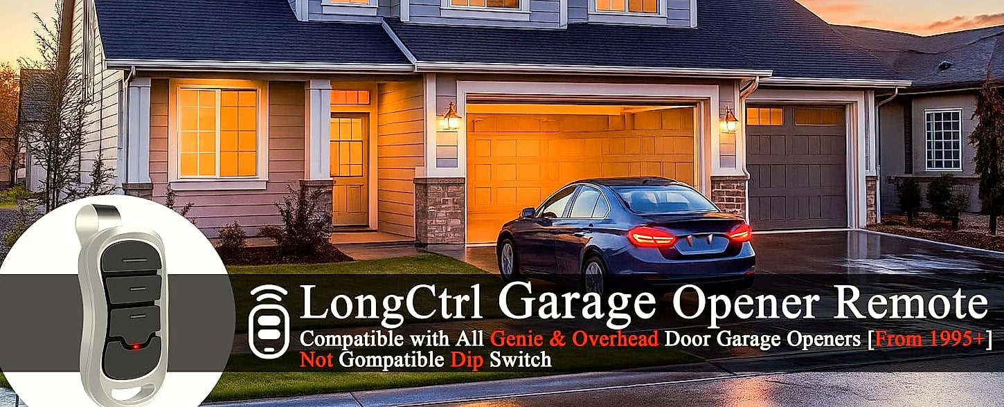 LongCtrl Genie G3T-R G3T-BX Garage Door Remote Replacement — package contents