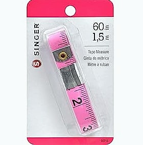 Singer 00218 Tape Measure for Sewing and Tailoring — assembled view