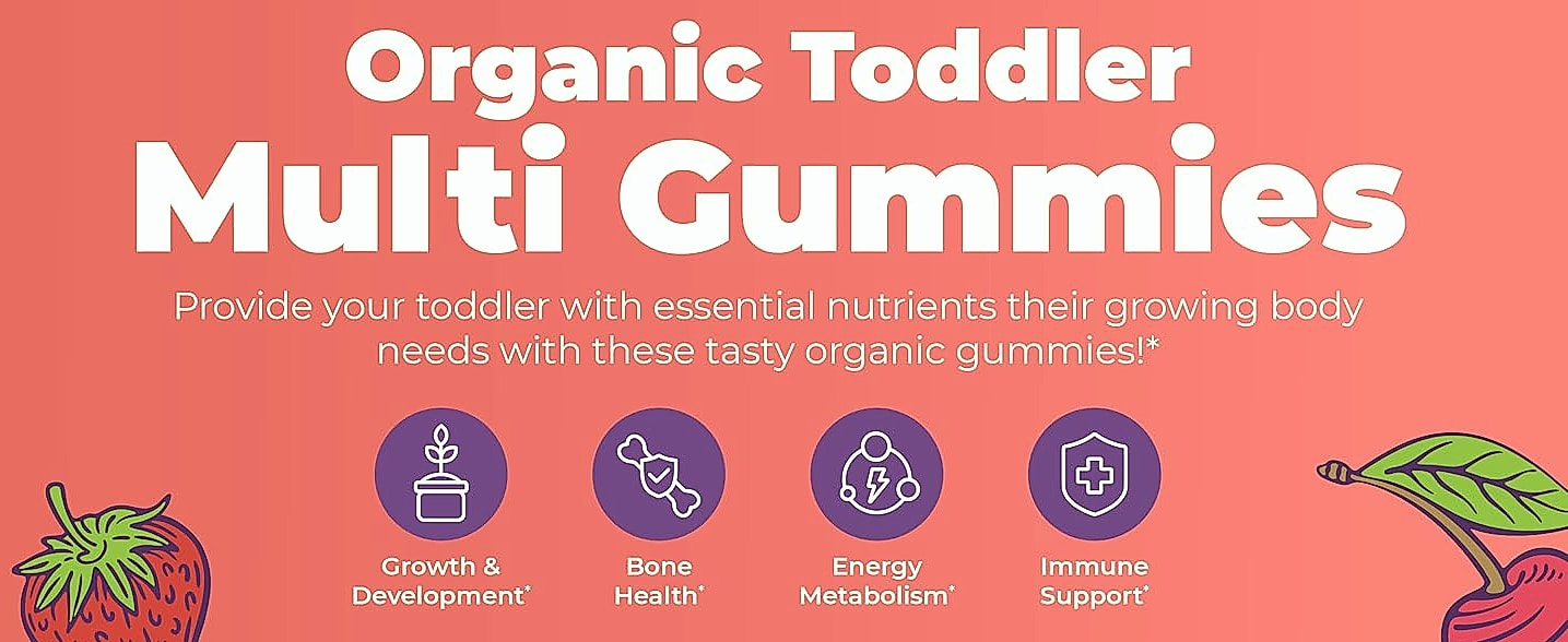 MaryRuth's Organic Toddler Multivitamin Gummies, 60 Count — assembled view