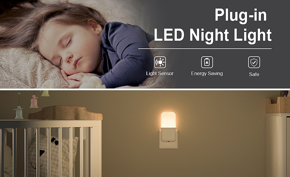 MAZ-TEK Plug-in Night Light with Dusk to Dawn Sensor, 6 Pack — package contents