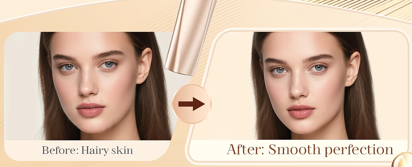 Bissuuy 2-in-1 Eyebrow Trimmer and Face Shaver for Women — side view