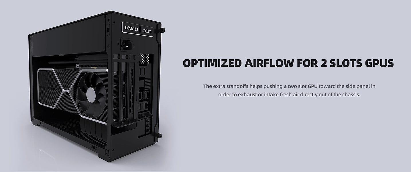 Lian Li A4-H2O Mini-ITX PC Case with 240mm AIO Support — size comparison