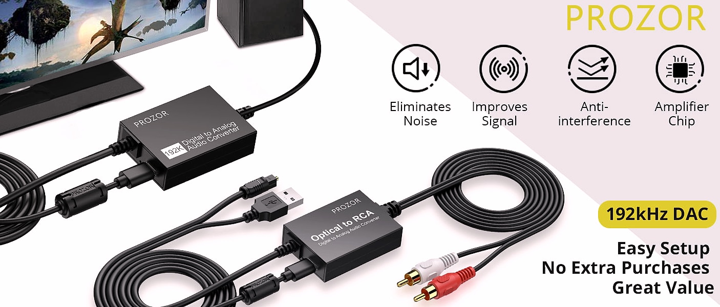 PROZOR 192KHz Digital to Analog Audio Converter DAC — scale reference