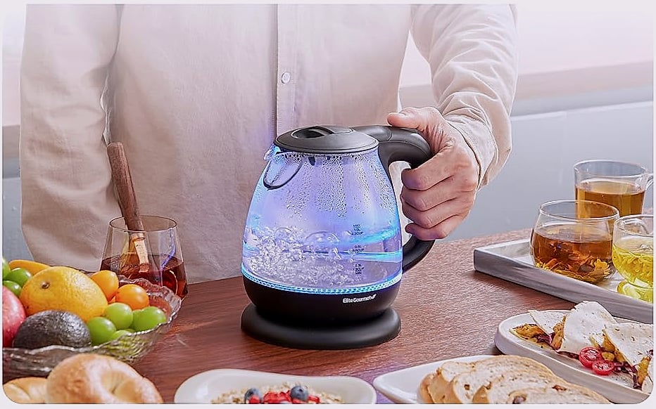 Elite Gourmet 1.7L Electric Tea Kettle with Digital — feature highlights