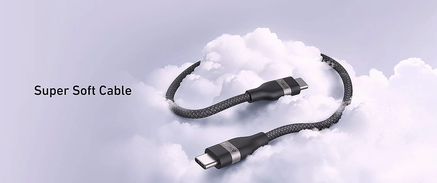 Anker Nano USB-C Cable 240W Fast Charging 6ft Black — close-up details