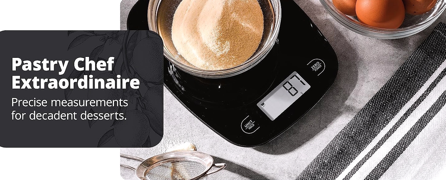 Greater Goods Digital Food Scale, 1g Precision Kitchen Scale — interior detail