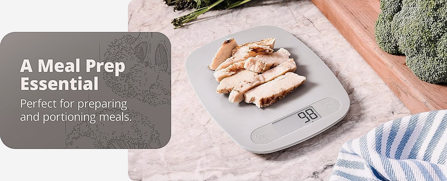 Greater Goods Digital Food Scale, 1g Precision Kitchen Scale — close-up details