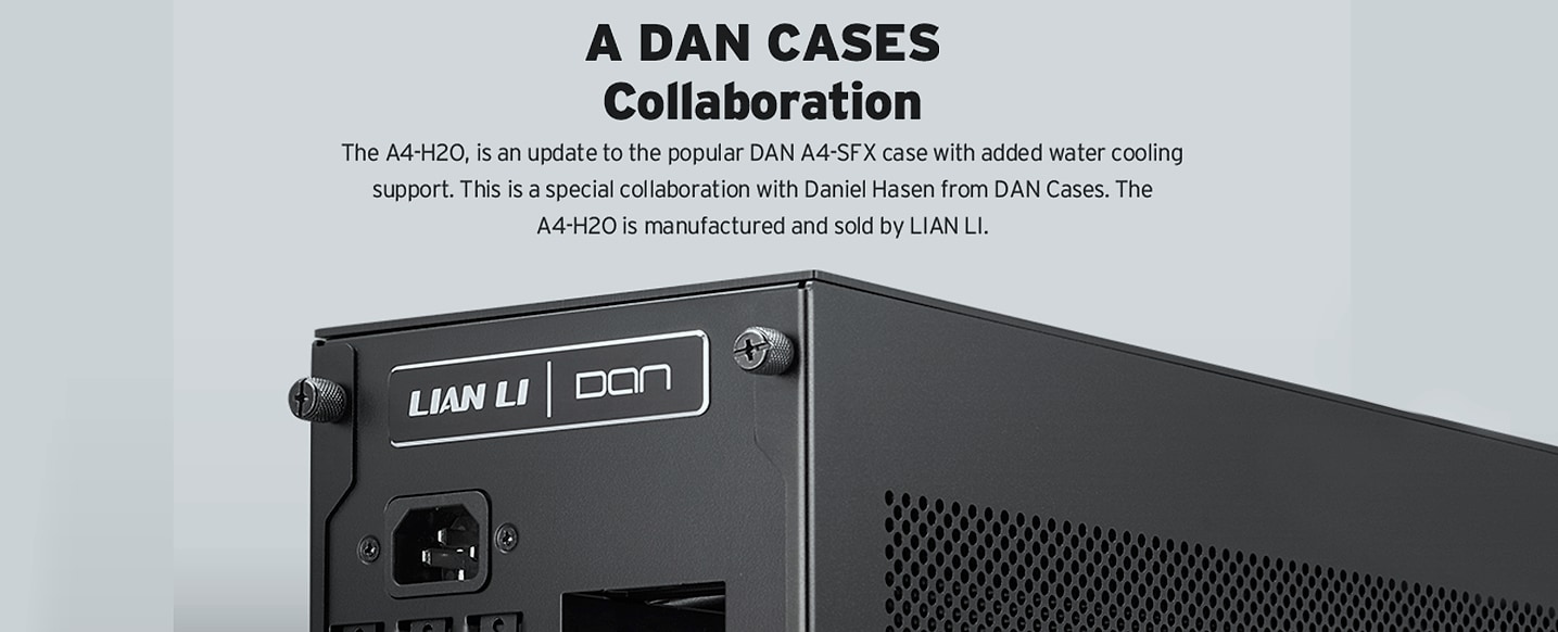 Lian Li A4-H2O Mini-ITX PC Case with 240mm AIO Support — parts overview