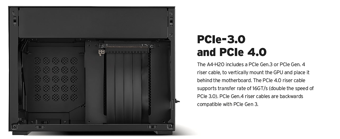Lian Li A4-H2O Mini-ITX PC Case with 240mm AIO Support — feature highlights