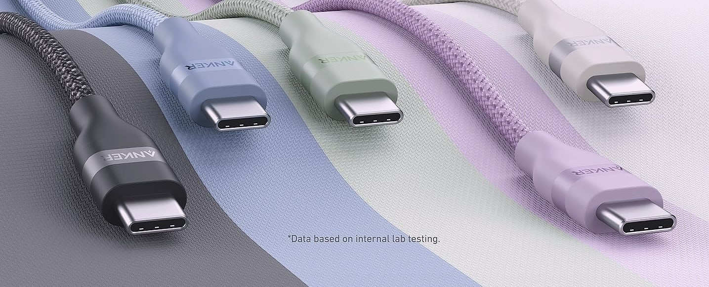 Anker Nano USB-C Cable 240W Fast Charging 6ft Black — assembled view