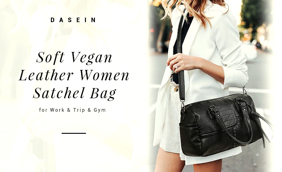 Dasein Women's Vegan Leather Barrel Bag Hobo Tote — package contents