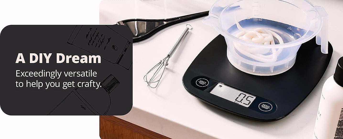 Greater Goods Digital Food Scale, 1g Precision Kitchen Scale — parts overview