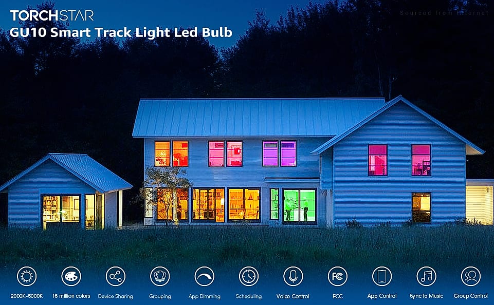 TORCHSTAR GU10 WiFi Smart Spotlight Bulb RGB — package contents