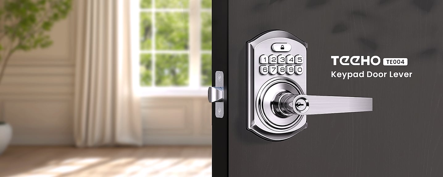 TEEHO TE001 Keyless Entry Door Lock Smart Deadbolt — close-up details
