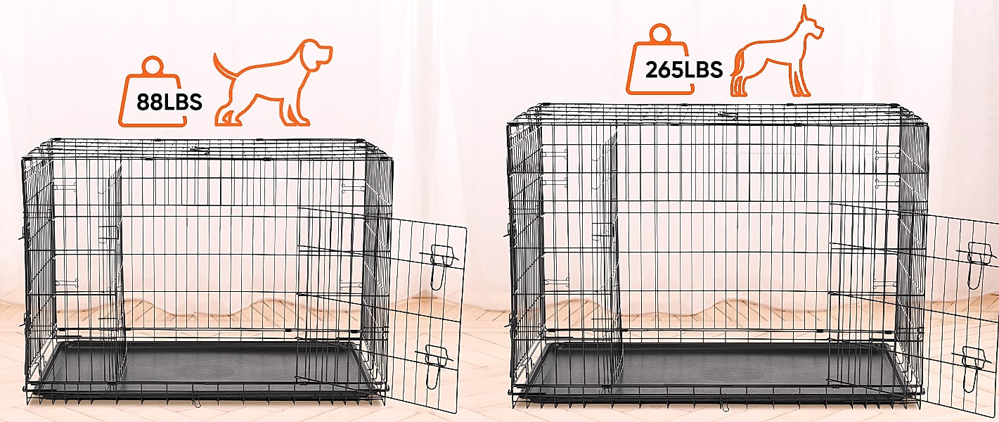 Sweetcrispy 24 Inch Single Door Dog Crate for Small Dogs — close-up details