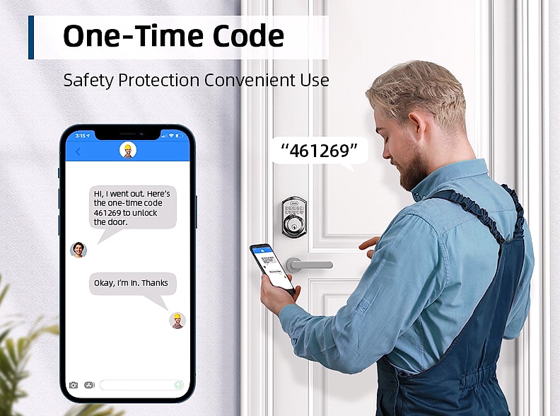 TEEHO TE001 Keyless Entry Door Lock Smart Deadbolt — size comparison
