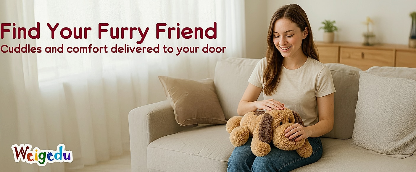 WEIGEDU 20 Inch Floppy Beagle Plush Toy Stuffed Dog — assembled view
