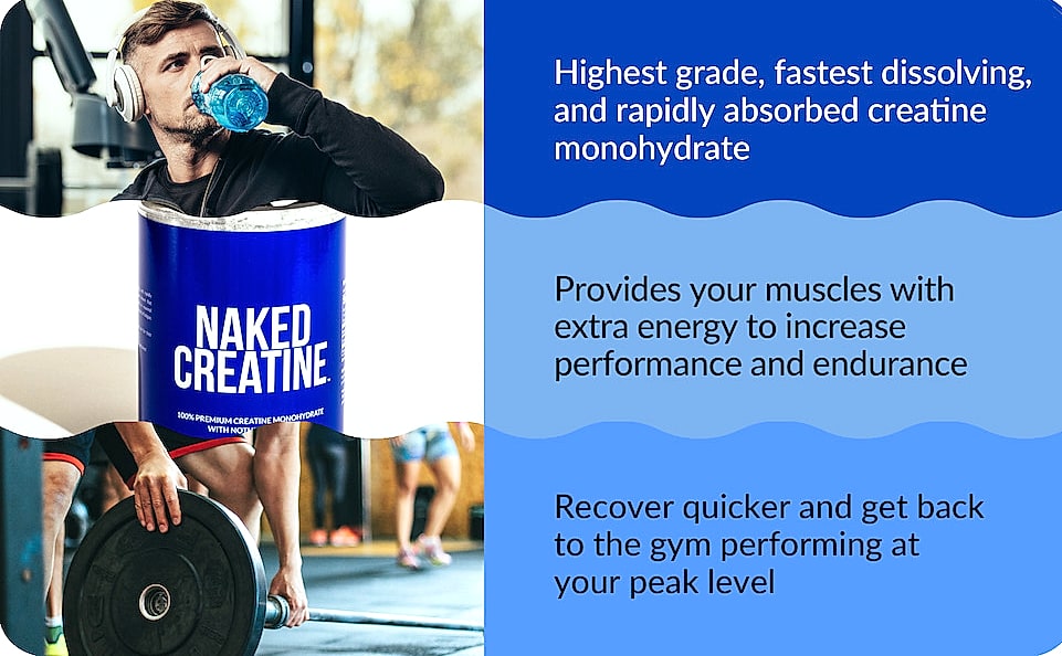 NAKED Pure Micronized Creatine Monohydrate Powder 500g — scale reference