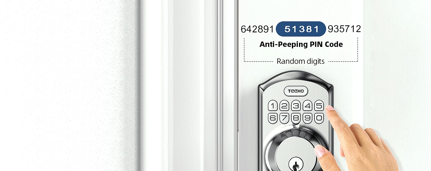 TEEHO TE001 Keyless Entry Door Lock Smart Deadbolt — side view