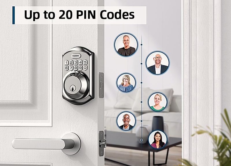 TEEHO TE001 Keyless Entry Door Lock Smart Deadbolt — interior detail
