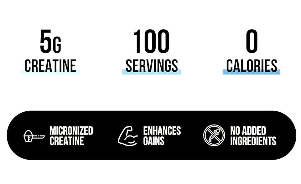 NAKED Pure Micronized Creatine Monohydrate Powder 500g — feature highlights
