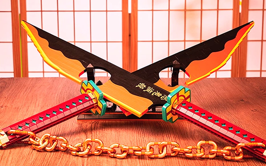 Kravkind 39 Inch Samurai Sword Building Block Set with — interior detail