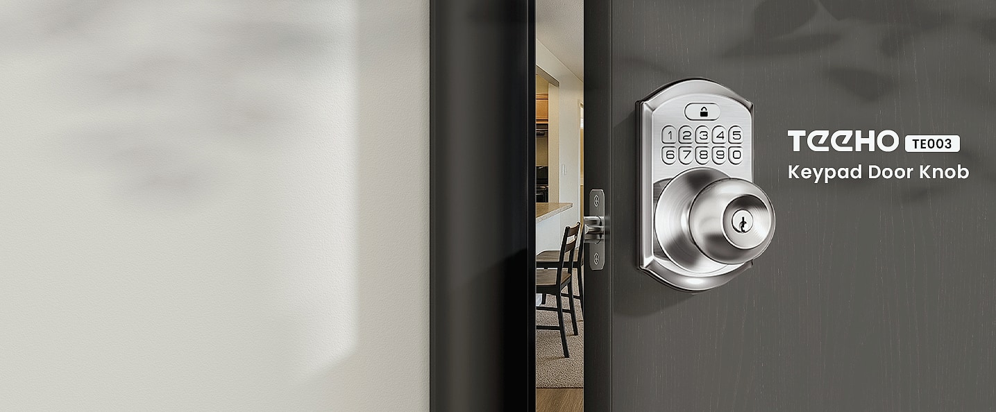 TEEHO TE001 Keyless Entry Door Lock Smart Deadbolt — assembled view