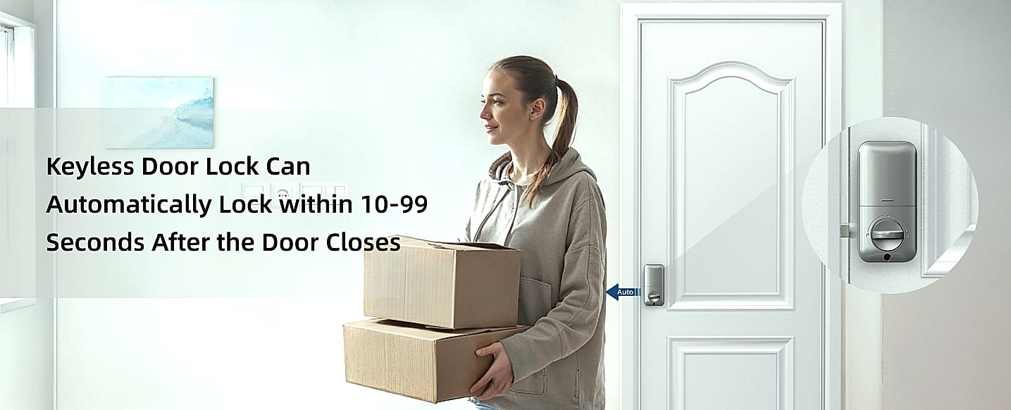 TEEHO TE001 Keyless Entry Door Lock Smart Deadbolt — close-up details