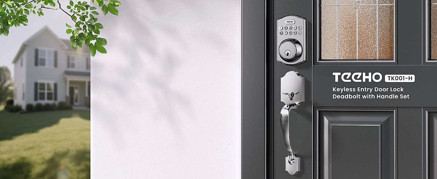 TEEHO TE001 Keyless Entry Door Lock Smart Deadbolt — side view