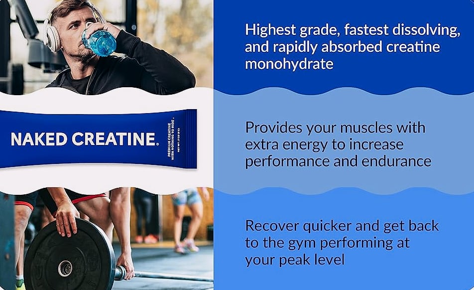 NAKED Pure Micronized Creatine Monohydrate Powder 500g — parts overview