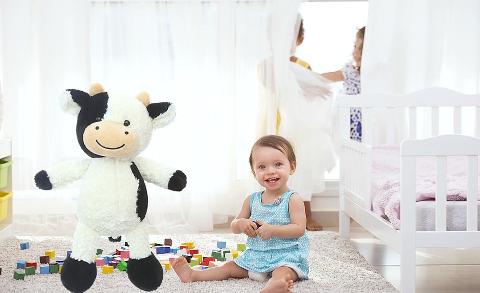 BSVOME 9 Inch Cow Plush Stuffed Animal Soft Toy — assembled view