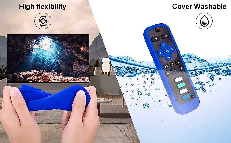 Acoyer Replacement Remote Control for Roku TV, 2-Pack — parts overview