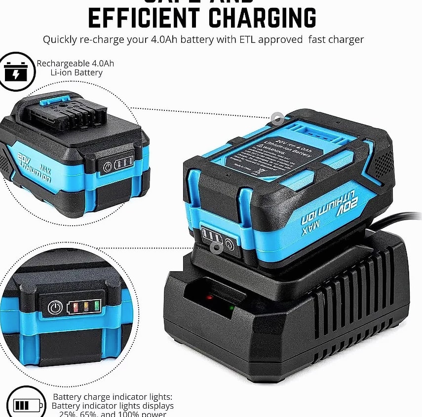 Kankeirr Cordless Rotary Hammer Drill 20V Li-ion — close-up details