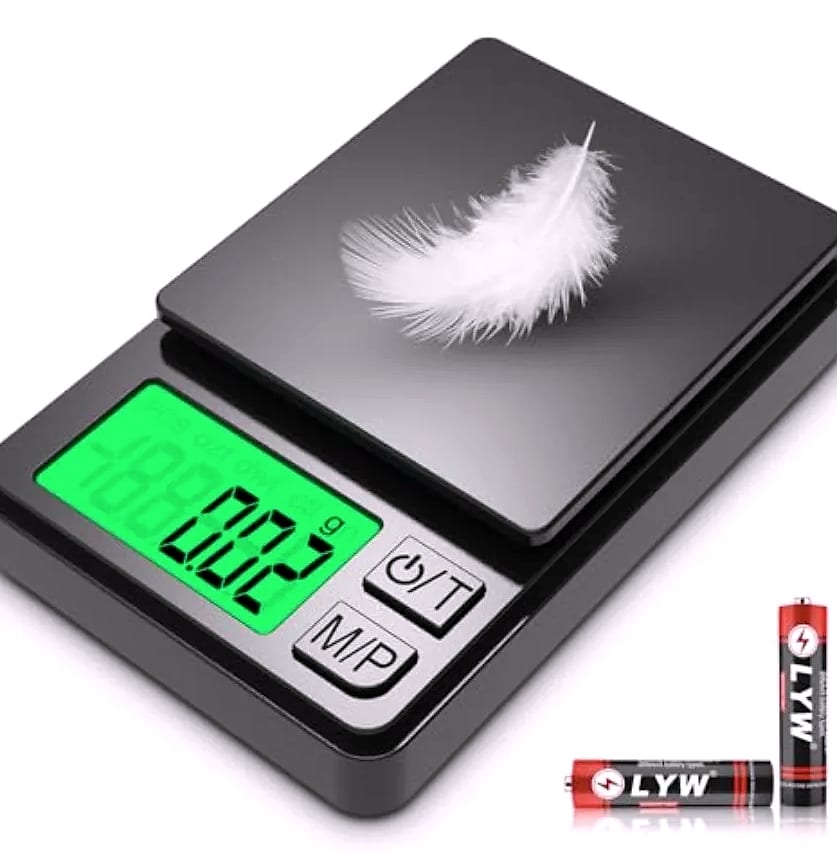 Pocket Digital Scale 1000g x 0.01g Precision Kitchen Weigh — package contents