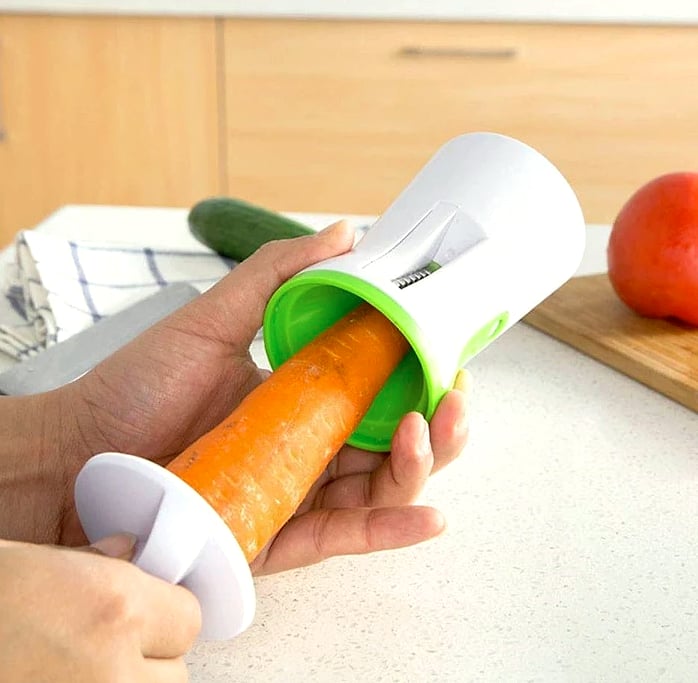 Heavy Duty Vegetable Spiralizer with Portable Blades — parts overview