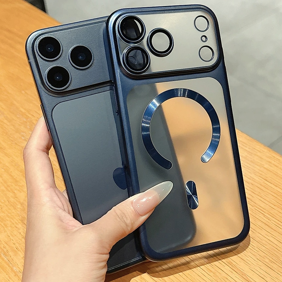 Matte Translucent Magnetic iPhone 17 Pro Max Case with — close-up details