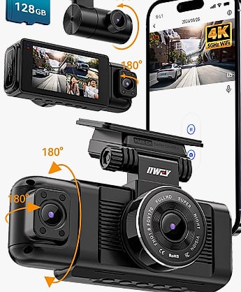 Kankeirr N5 4 Channel Dash Cam 360° View 1080P — assembled view